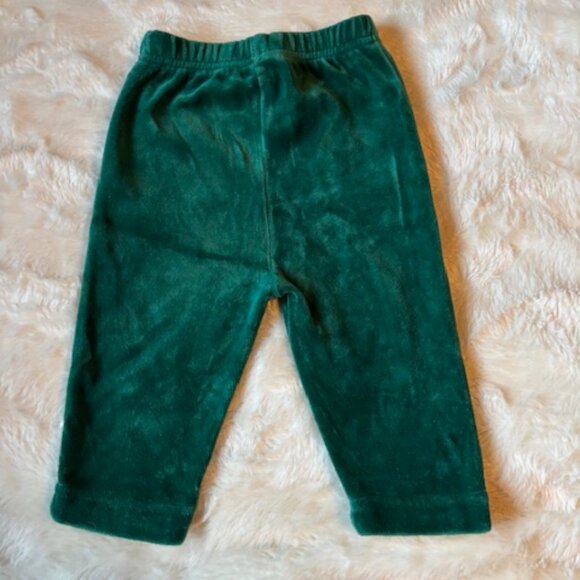 Sears Baby Two-piece Green Velour Size 12 MTHS 20 LBS Holiday Vintage EUC - Picture 9 of 14